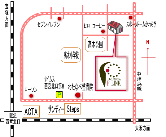 阪急　西宮口　F-LINK地図